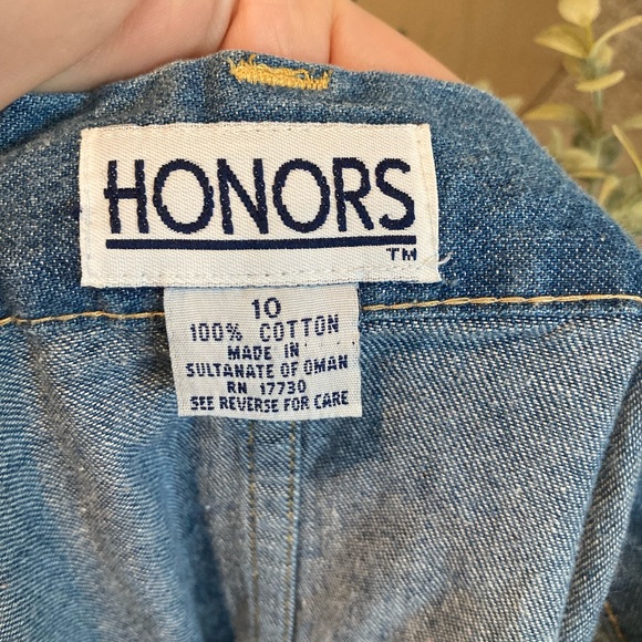 Vintage Honors Cotton Denim Button-Down Skirt - Picture 2 of 6